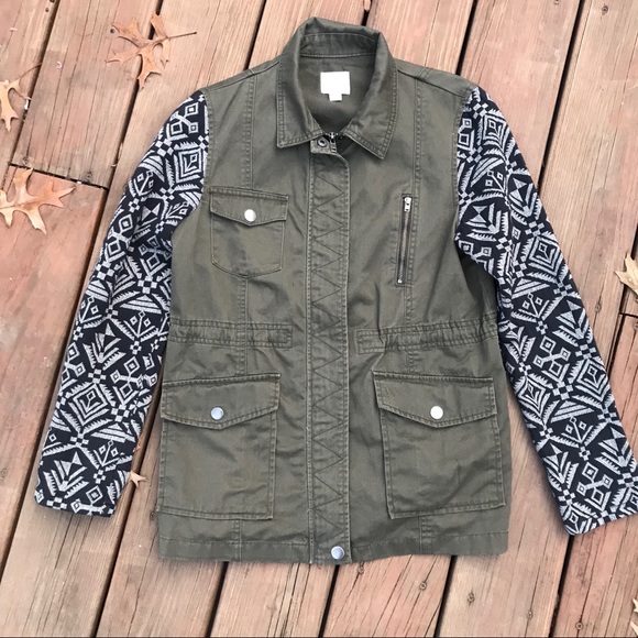 Sun & Shadow Nordstrom Army Green Jacket Small - Picture 2 of 7